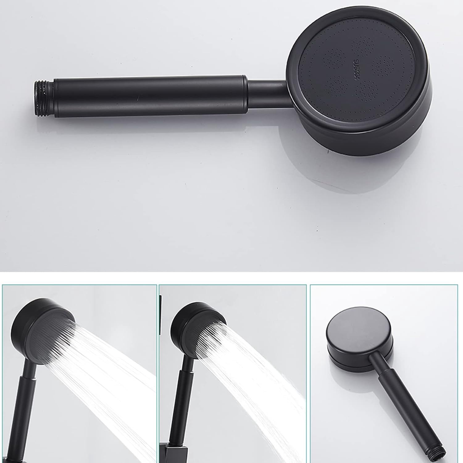 Bath Mixer Tap with Shower Attachment Bathtub Faucet Wall Mounted Brass Hot and Cold Water Simple Bathroom Shower Black-C