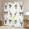 thumbnail image 2 of Feelyou Deer Moose Black Out Curtains, Bowknot Ribbon Curtains Pack of 2 (42x63 Each), 2 of 6