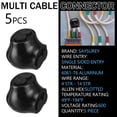 thumbnail image 2 of Conectores de cable múltiple aislados Saysurey de 2 puertos negros, 5 unidades, 2 of 7