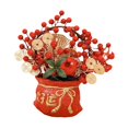 thumbnail image 2 of Fancyes Chinese New Year Feng Shui Blessing Bag Vase Decor Blessed Bag Statue Table Decoration for Restaurant Home Party Housewarming B, 2 of 8