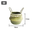 thumbnail image 3 of Almacenamiento Tejida De Algas Marinas, Cesta De Lavandería Tejida Plegable, Maceta Hecha A Mano, Cesta De Paja, Decoración Del Hogar Advancent HA041642-02, 3 of 5