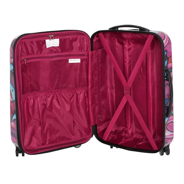 Hand Painted Luggage - Pink, Blue