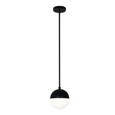 

Maklaine Metal Transitional 1 Light Dayana Pendant in Matte Black