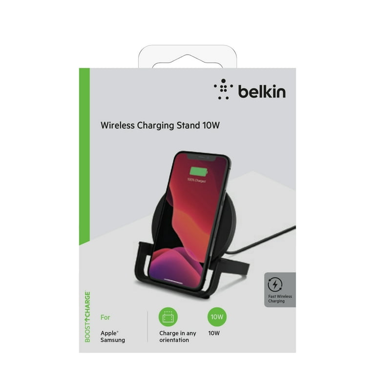 Belkin Quick Charge 10W Wireless Charger - Qi-Certified Charger Stand for  iPhone, Samsung Galaxy - Charge While Listening to Music, Streaming Videos, 