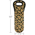 thumbnail image 6 of Wrapables Insulated Neoprene Wine Tote, One Bottle, Sunflowers, 6 of 6