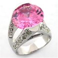 thumbnail image 1 of Alamode LOA686-6 Women Rhodium Brass Ring with AAA Grade CZ in Rose - Size 6, 1 of 1