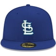 thumbnail image 2 of Men's New Era Royal St. Louis Cardinals White Logo 59FIFTY Fitted Hat, 2 of 5