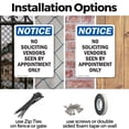 thumbnail image 3 of (2 Pack) No Soliciting Vendors Seen By OSHA Notice Sign 7 Inch X 10 Inch Plastic Sign, Weather Resistant, UV Protected for Workplace, Business, and Construction Site, Made in the USA, 3 of 8