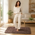 thumbnail image 5 of AuroraX Bathroom Rug Non Slip Backing Washable Large Brown Quick Dry Absorbent Bath Rugs for Bathroom Floor Bath Mat for Tub, 5 of 7