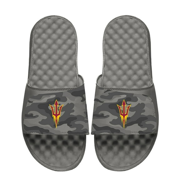 Men's ISlide  Gray Arizona State Sun Devils Camo Slide Sandals