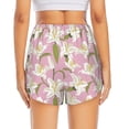 thumbnail image 4 of Fotbe Lilies Flowers Womens High Waist Running Shorts Athletic Workout Quick Dry Shorts for Women with Pockets Gym Yoga Summer Shorts-Large, 4 of 9