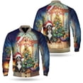thumbnail image 3 of Merry Christmas Bernese Mountain Dog Santa Hat Xmas Tree Winter Holiday All Over Print 3D Baseball Jacket Berner Lover Gifts Bomber Jacket Softball - 01013, 3 of 6