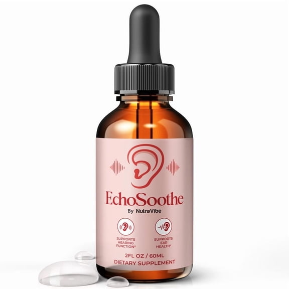 EchoSoothe – Daily Hearing Support Drops with a Clean Liquid Formula for Ear Health, Auditory Clarity and Inner Ear Balance | Easy-to-Use Dropper (30 Servings)