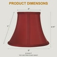 thumbnail image 2 of Urbanest Faux Silk Bell Lamp Shade, 5x9x7", Burgundy, Set of 2, 2 of 6
