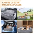 thumbnail image 6 of Dog Car Seats for Large Medium Small Dogs, Portable Dog Booster Car Seat with Safe Buckles and Storage Pockets, Pets Up to 120lbs, Machine Washable, 6 of 7