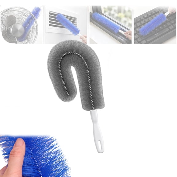 Fan Cleaning Brush with Bendable Microfiber Head, Reusable Dust Remover for Air Conditioning Home Car Vents Blinds