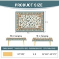 thumbnail image 2 of Boho Flower Birds Rectangle Tablecloth 60 x 84 Inches, Blue Bohemian Vintage Floral Decorative Dining Table Cloth, French Farmhouse Elegant Dinner Tablecover Picnic Party Decoration, 2 of 6