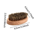 thumbnail image 3 of Beard Brush, Men Faux Boar Bristle Wood Handle Military Pocket Mustache Beard Grooming Comb Brush, 3 of 9