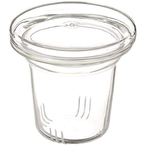 Teabloom Universal Glass Tea Infuser with Multi-Functional Lid - Lead-Free and Non-Toxic Glass Filter for Loose Tea Leaves