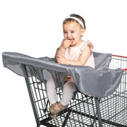 J.L. Childress Reusable Shopping Cart and High Chair Cover, Antimicrobial and Machine Washable, Grey