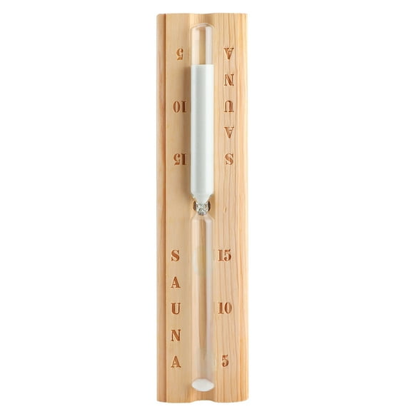 Peahefy Hourglass Clock,Wooden Hourglass,Wooden Sauna Hourglass 15 Minutes Sand Timer Countdown Clock Accessory for Sauna Spa Room