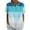 Blue, variant on Women's Shirts Summer Striped Linen Trendy Casual Loose Collared Short Sleeve Tops Color Block Blouses (M, Red)