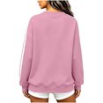 thumbnail image 5 of NominalSnug Womens Fleece Lined Crew Neck Sweatshirts Long Sleeve Stripe Pullover Tops Loose Fit Fall Outfits, 5 of 8