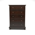 thumbnail image 5 of Violeta Transitional Wooden 5-Drawer Chest, Dark Cherry, 5 of 6