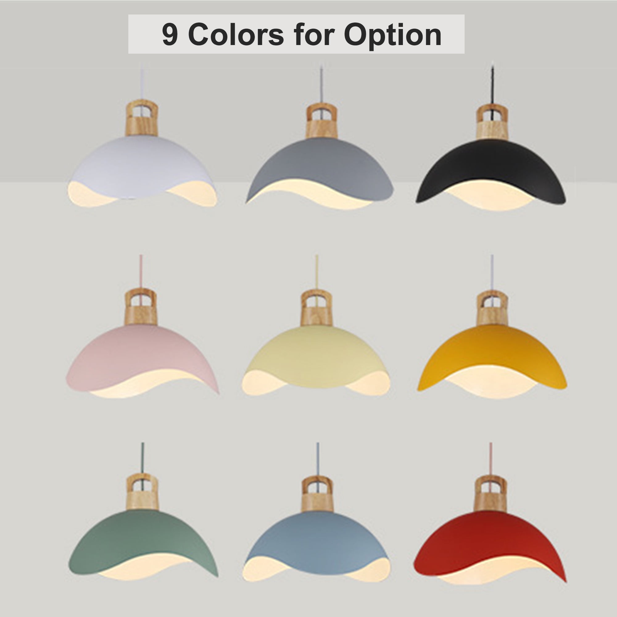 Kiven Plug in Pendant Light, Modern Hanging Light Fixture with Black Iron Shade, E26 Socket Dimmable Pendant Light for Bedroom Hallway Kitchen Island