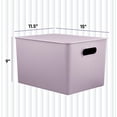 thumbnail image 2 of Superio 22L Large Lilac Ribbed Storage Bin with Lid, Plastic (2 Pack), 2 of 6
