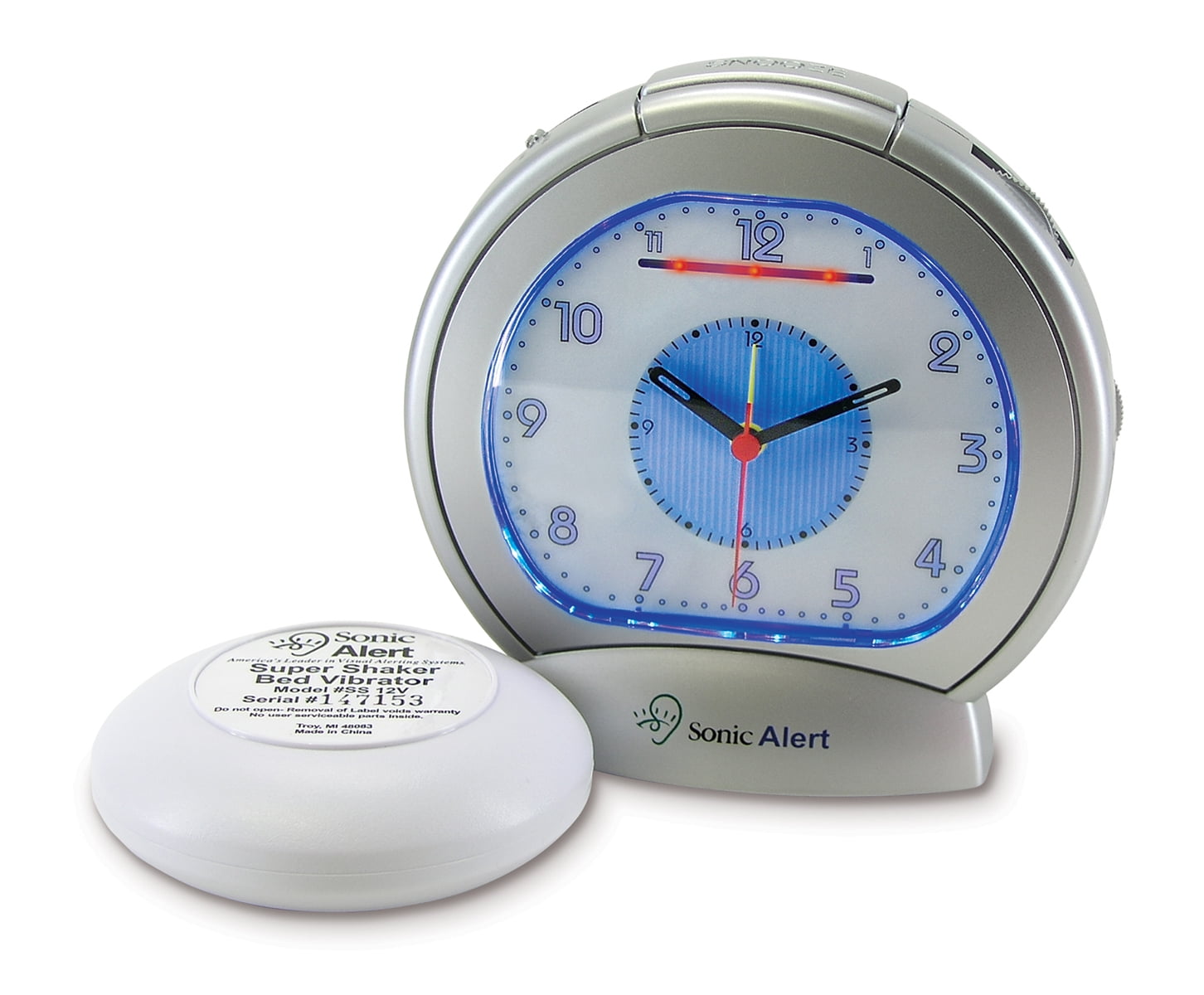 NEW SONIC ALERT Sonic Boom Sweetheart Alarm Clock SA-SBH400SS Buzzer/Bed Shaker 