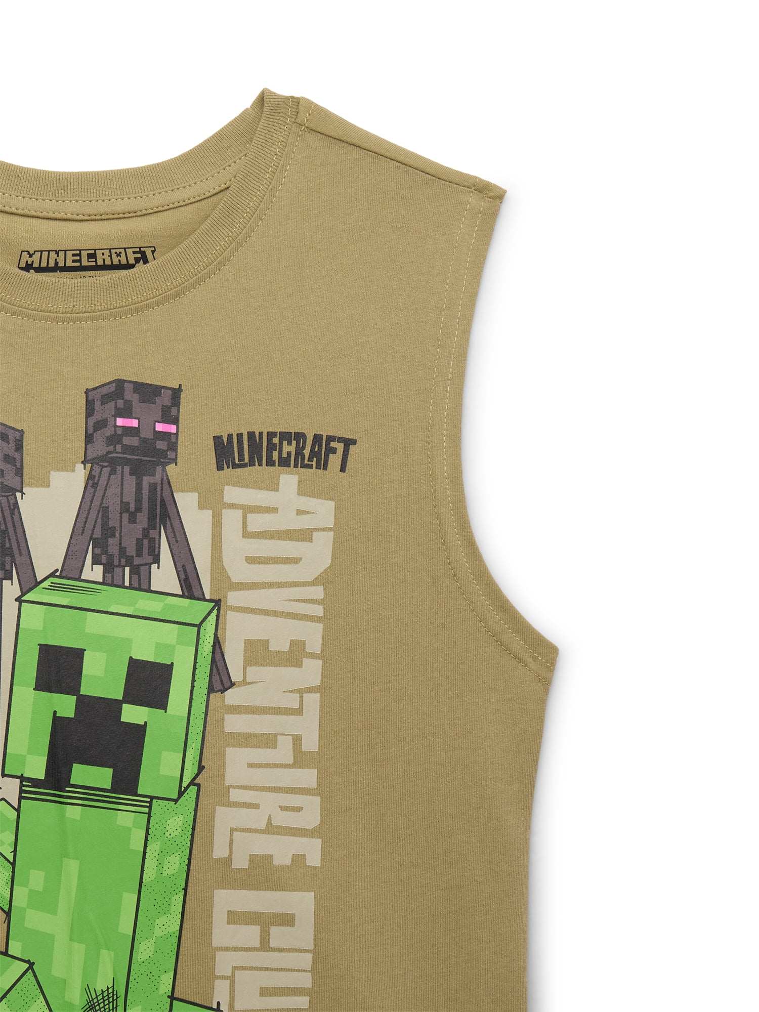 Minecraft Boys Fashion Muscle Graphic Tank, Sizes 4-18