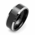 thumbnail image 2 of Women's 8MM Comfort Fit Tungsten Carbide Wedding Band Black Finished Flat Ring (7 to 14), 13, 2 of 3
