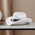 thumbnail image 4 of Sombrero de vaquero occidental Zulema disfraz blanco, 4 of 8
