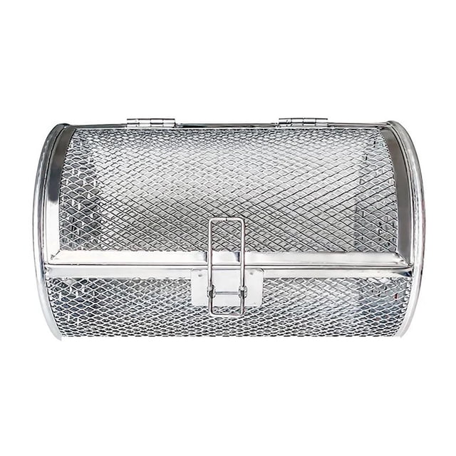 Panier-gril Rôtissoire Réglable en Acier Inoxydable avec Vis, Construction Durable en Acier 304 pour Rôtir des Noix, des Haricots et des Aliments Fumés