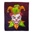 thumbnail image 1 of KDAGR Flannel Throw Blanket Red Bad Crazy Creepy Joker Face Angry Clown Evil Soft for Bed Sofa and Couch 58x80 Inches, 1 of 1