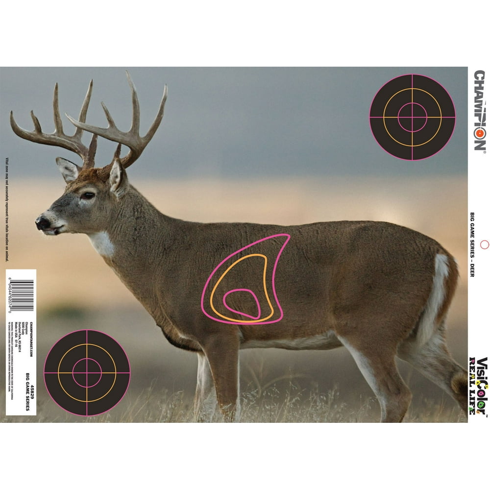 Champion Targets 45828 VisiColor Real Life Targets Deer 12 Targets