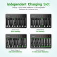 thumbnail image 6 of HiQuick 8 Pack 1100mAh AAA Rechargeable Batteries and 8-Bay Fast Charging AAA Battery Charger for AA/AAA Ni-MH/NiCD Rechargeable Batteries, 6 of 9