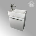 thumbnail image 2 of Dandi Wall Mounted Cabinet Vanity Bathroom Sink 17 3/4" White Combo Faucet Drain w/Towel Bar Faucet Drain and Overflow Renovators Supply, 2 of 10