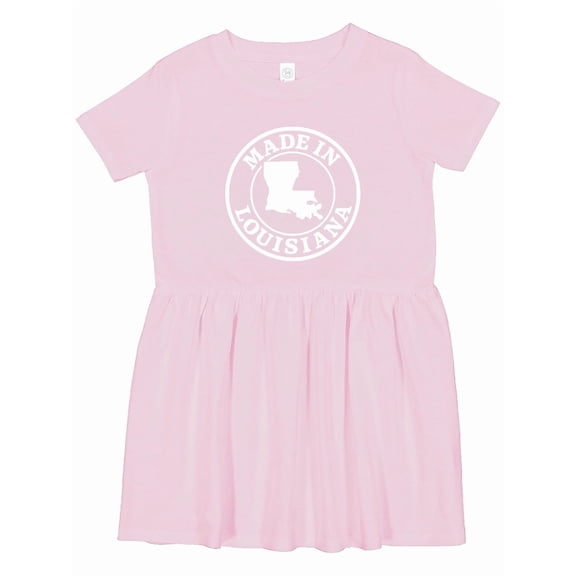 Inktastic Made in Louisiana White Girls Toddler Dress