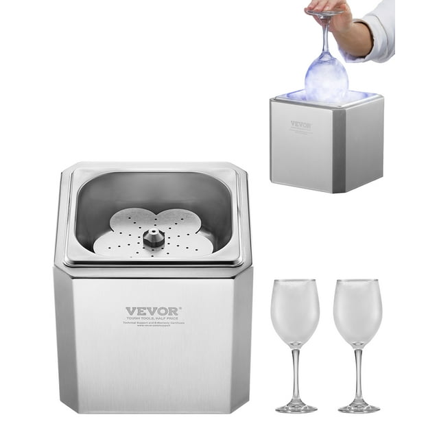 VEVOR Glacière Commerciale en Verre CO2 Refroidisseur de Verre à Bière Machine à Glace Rapide