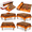100 Ft x 54 Inch-Wood Grain Maple Leaf, variant on 100 Ft x 54 Inch Pumpkin Farm Plastic Tablecloth Roll for Fall Harvest Events