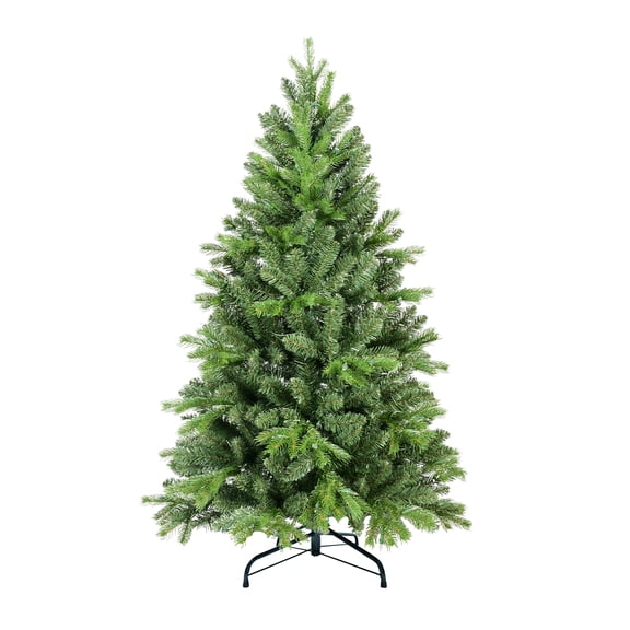 Flower Dance® 9FT Christmas Tree with 2435 PE PVC Tips – Full-Bodied Holiday Tree with Hinged Branches, Easy Assembly, Stable Metal Stand, Classic Green Xmas Decoration