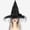Black, variant on Odeerbi Womens Halloween Witch Hat Rose Tulle Wide Brim Pointed Tall Hat Party Dress Up Accessory