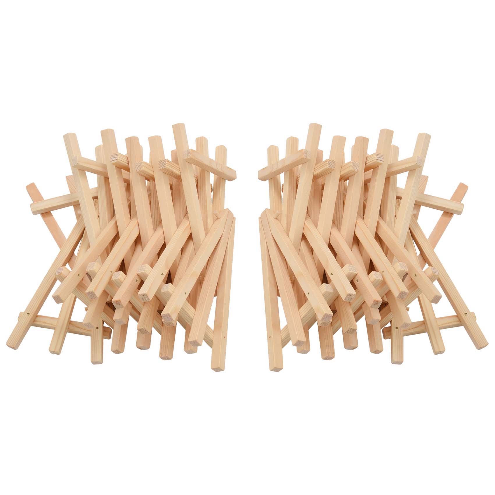 96 Pack Mini Wood Display Easel Wood Easels Set for Paintings Craft Small Acrylics Oil Projects