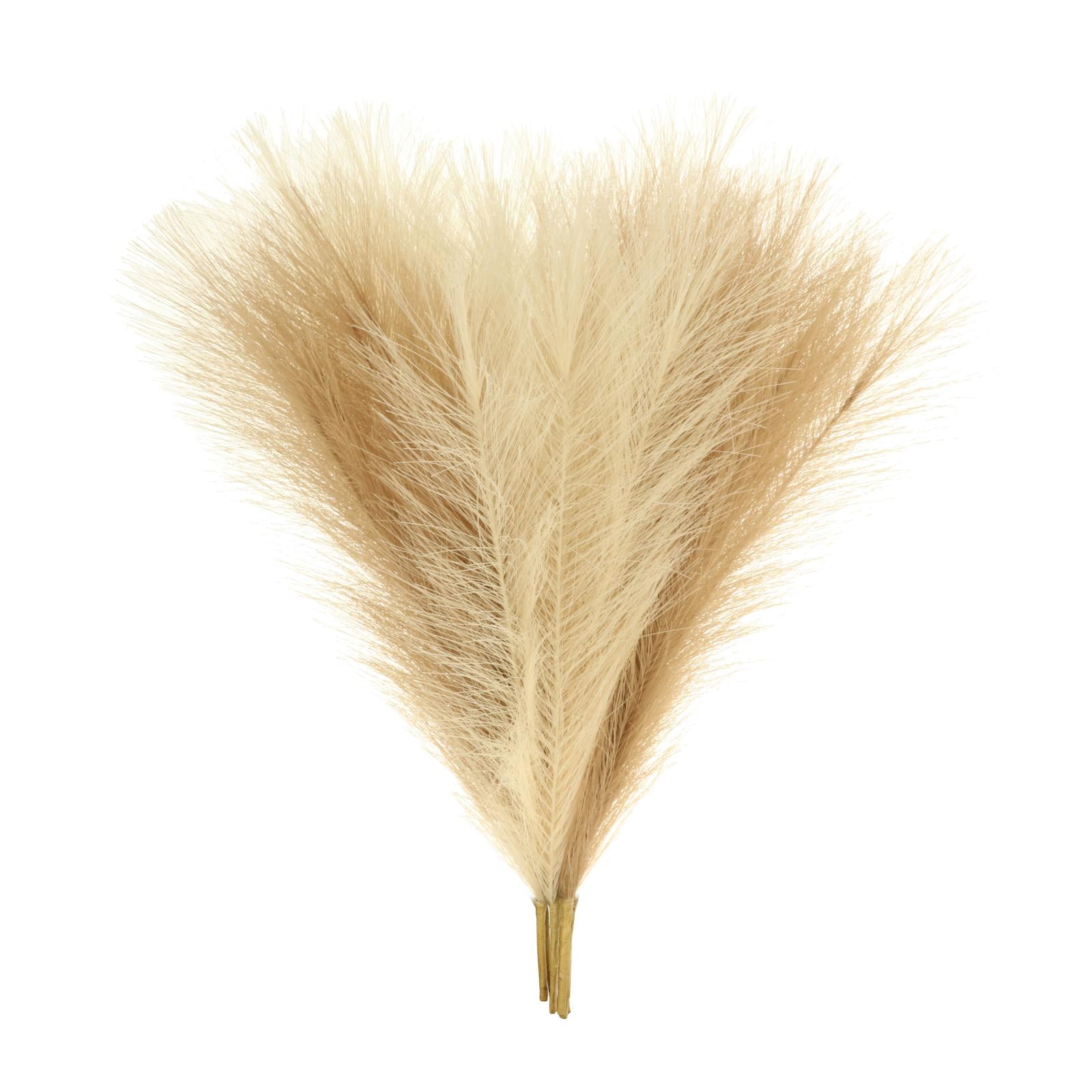 Artificial Pampas Grass Branches 6 Stems Boho Decor Bouquet for Vase Wedding
