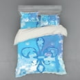thumbnail image 2 of Ambesonne Blue Bedding Set 3 Pcs, France Fleur de Lis, Twin, Blue, 2 of 3