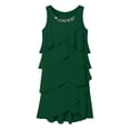 thumbnail image 6 of Womens Summer Dresses, Women's Flowy Chiffon Tiered Cocktail Dress Diamond Crewneck Sleeveless Layered Knee Length Wedding Guest Dresses, 6 of 6