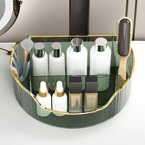 Caja de almacenamiento de cosméticos de escritorio, estuche de exhibición, contenedor de maquilje, organizador de tocador, caja organizadora Baoblaze Organizador cosmético