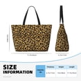 thumbnail image 4 of Balery Gold Glitter Leopard Beach Travel Bag - Water-Resistant, Large Capacity Lightweight Tote with 7 Pockets for Women and Men - Perfect for Beach, Pool, Gym, and Travel, 4 of 7